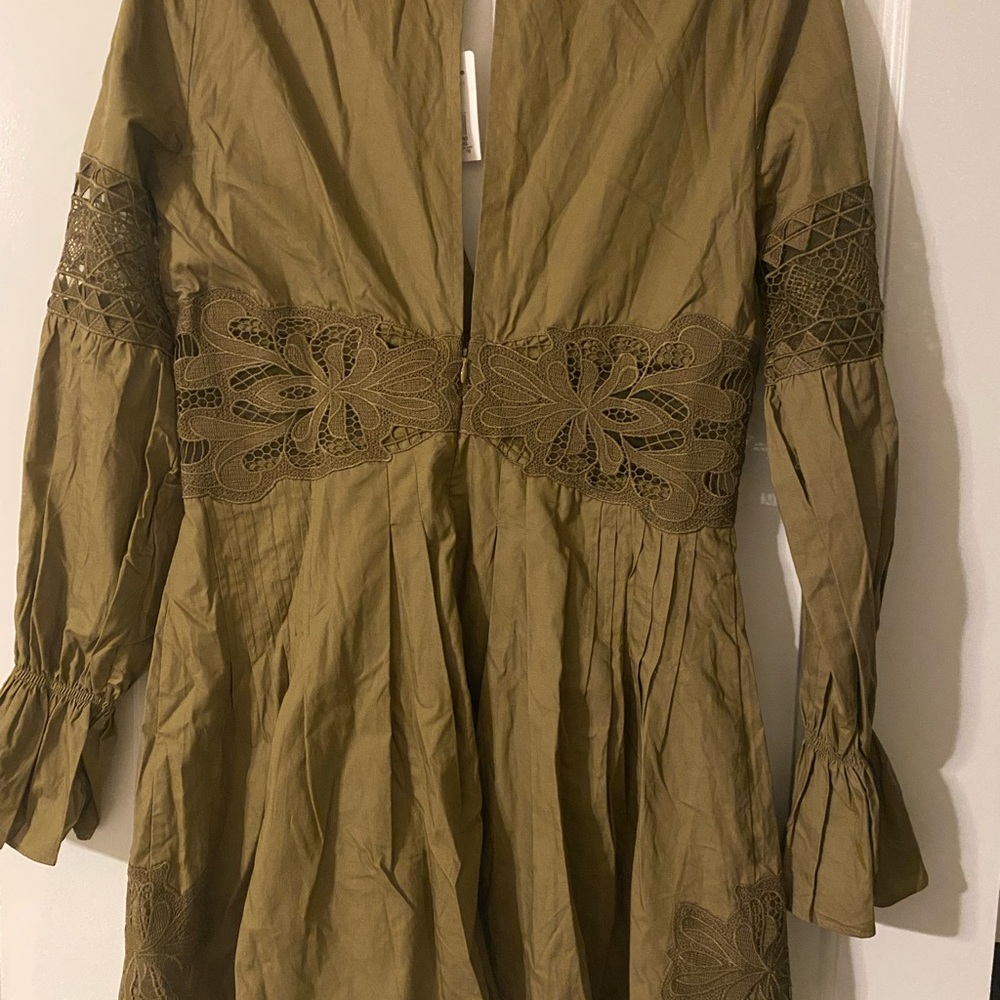 Free people dress army green new with tags